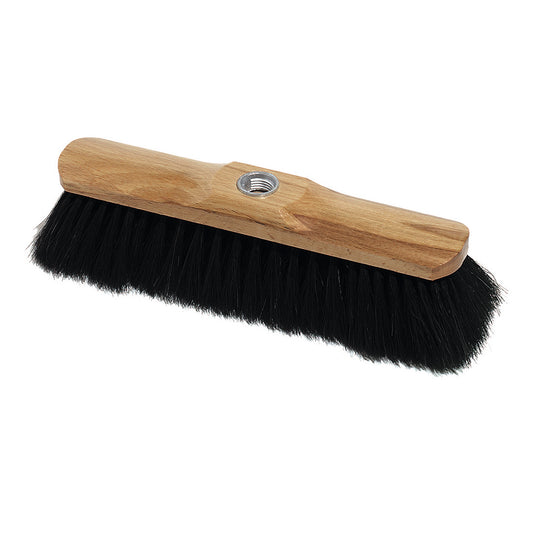 Die Nölle Profi-Bürste Stubenbesen 28 cm von Nölle Profi Brush Bürsten- & Pinseltechnik e.K. hat Naturhaarborsten und ein Gewindeloch zur Stielbefestigung; 1 Stück.