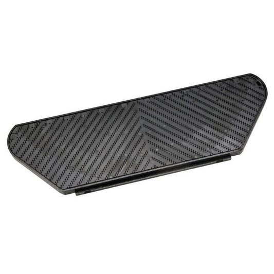 Der Führungssteller Harpoon Grip (45x15 cm) von Diversey Deutschland GmbH & Co. OHG ist ein schwarzes, rechteckiges Pad mit abgeschrägten Ecken und strukturierter Oberfläche, kompatibel mit swingo XP M und konzipiert für die einfache Befestigung von Reinigungs- und Polierpads.