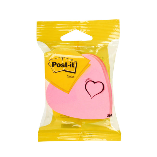 Post-it® Notes In Stanzform, Herz, Pink (70x70 mm, 225 Blatt), von 3M Deutschland GmbH: Herz-Notizzettel mit schwarzem Rand in klarer gelber Verpackung mit Post-it Logo-ideal für kreative Geschenkdekoration. 100% PEFC.