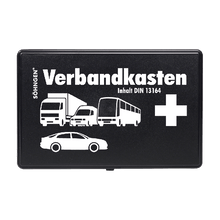 Empty Black Plastic Car First Aid Kit