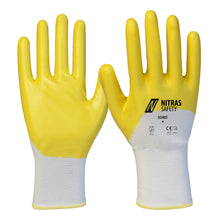 NITRAS nitrile gloves, white / yellow