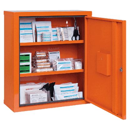 Verbandschrank EUROSAFE orange mit Füllung nach ÖNORM Z 1020 2
