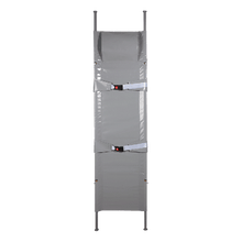 Stretcher No. 1, foldable, synthetic fiber fabric, 2 sliding feet and 2 casters