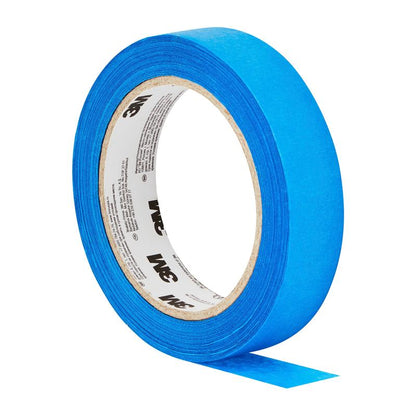 A roll of ScotchBlue™ Painter's Tape "Multi-Surface" by 3M Deutschland GmbH with a partially unrolled blue strip, showing the inner label with the "3M" logo on a white background.