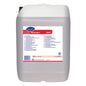 A 20-liter canister of Clax Neutrapur 60A1 neutralizing agent for alkalinity from Diversey Deutschland GmbH & Co. OHG, with a multilingual white and blue label, for the removal of alkaline residues from laundry.