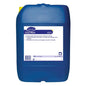 A blue 20-liter plastic container labeled "Suma Maxi L3.1" from Diversey Deutschland GmbH & Co. OHG, a highly effective cleaning and chlorine-containing dishwashing detergent for machines, with multilingual product information on a white label.