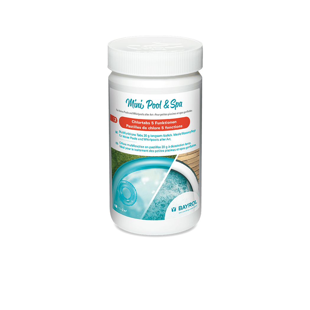 BAYROL Mini Pool & Spa Chlorine tabs 5 functions 1 kg for algae prevention