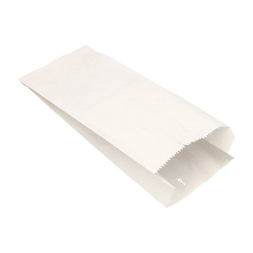 A flat, open PAPSTAR 1000 paper folding bag made of cellulose from PAPSTAR GmbH with serrated edges lies on a white background, offering an environmentally friendly rectangular packaging solution.