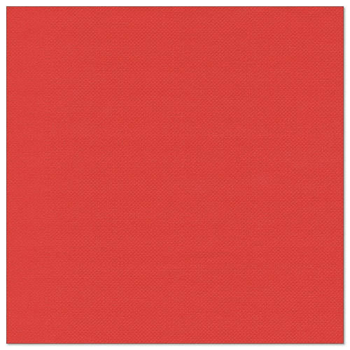 A square, flat surface in vibrant light red with a fine texture reminiscent of the 50 napkins "ROYAL Collection" 1/4-fold 40 x 40 cm red from PAPSTAR GmbH.