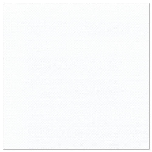 A white square paper napkin with fine texture from PAPSTAR GmbH, 50 napkins "ROYAL Collection", 1/4-fold, 40 x 40 cm, depicted on a white background.