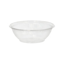 The Starpak 50 salad bowls are a transparent, round salad bowl made of eco-friendly R-PET with slightly flared sides and a ribbed exterior. They are depicted empty against a white background. Brand: Starpak.