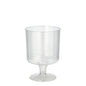 A set of 10 transparent, one-piece Starpak stem glasses for red wine (PS, 0.2 l, Ø 7.2 cm, 10 cm high) stands upright against a plain white background. Delivered in shrink wrap.