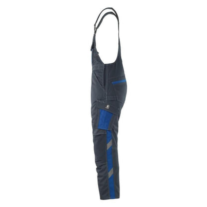 MASCOT® Leipzig dungarees, black blue/corn blue