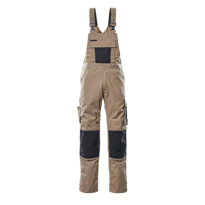 MASCOT® Augsburg dungarees, light khaki/black