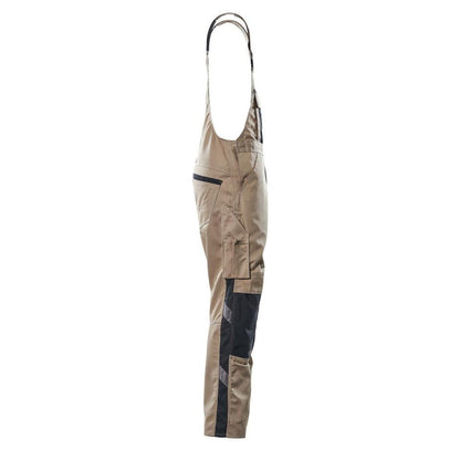 MASCOT® Augsburg dungarees, light khaki/black