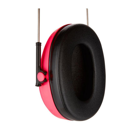 The 3M™ PELTOR™ earmuff for children from 3M Deutschland GmbH is a black and red children's hearing protection with softly padded ear cups and an adjustable headband, shown isolated on a white background.