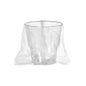 A transparent toothbrush glass from Duni GmbH (PS, individually wrapped for hygiene) sits centrally on a white background with a clear plastic bag - ideal for stylish organization in the bathroom.