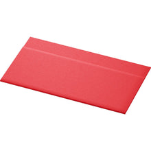 A closed red envelope, angled against a white background, matches the bright hue of the Duni GmbH tissue napkins 33x32 cm, 1-ply, red - dispenser fold (750 napkins/package).