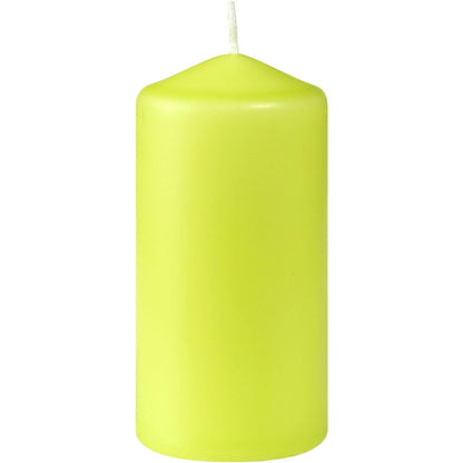 The Duni GmbH pillar candle (100 x 50 mm, approx. 20h) in light green with a white wick is depicted against a plain white background.