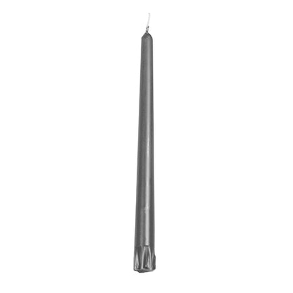 A single unlit PAPSTAR 8 taper candle (2.2 x 25 cm, 100% stearin) from PAPSTAR GmbH stands upright with visible wick on a white background - perfect for anyone needing long-burning taper candles.