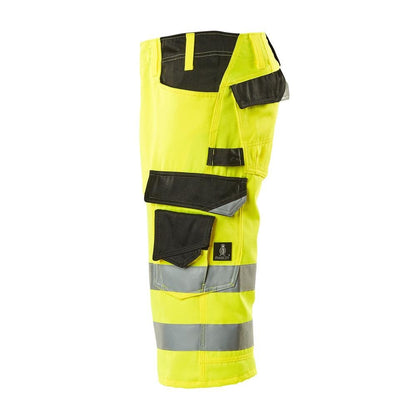MASCOT® Luton three-quarter trousers, hi-vis yellow/black