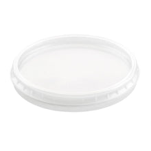 A transparent, round PP lid (101x101 mm) from Duni GmbH, depicted on a plain white background. The lid for 156421-25 is durable and ideal for packaging - comes in a pack of 50 pieces for reliable sealing.