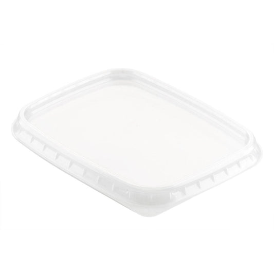 Der transparente Deckel für 156427/156428 von Duni GmbH aus Polypropylen (PP) misst 108x82 mm, hat einen erhöhten Rand und passt genau auf den passenden Behälter. Packung mit 50 Stück.