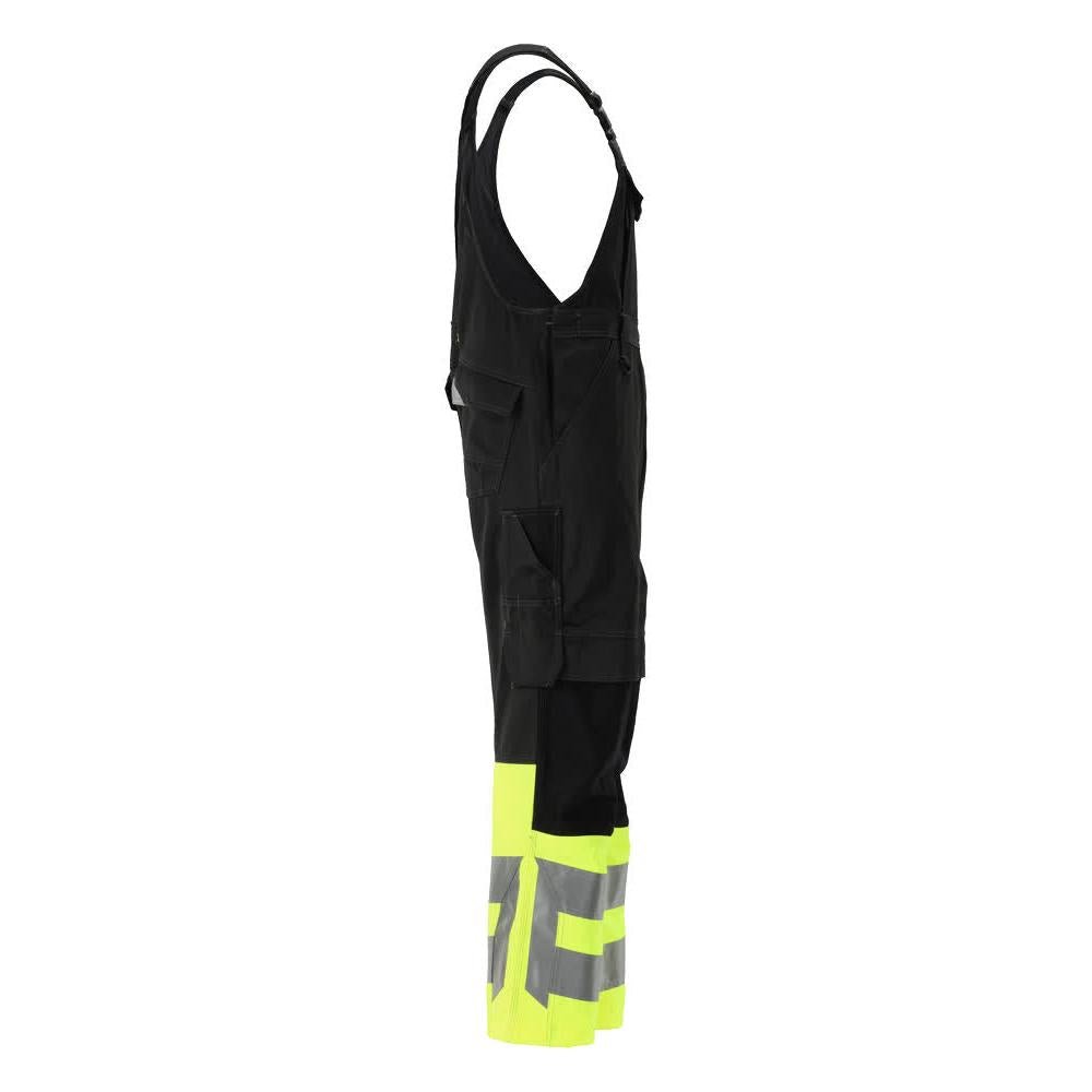 MASCOT® Sunderland dungarees, black/hi-vis yellow
