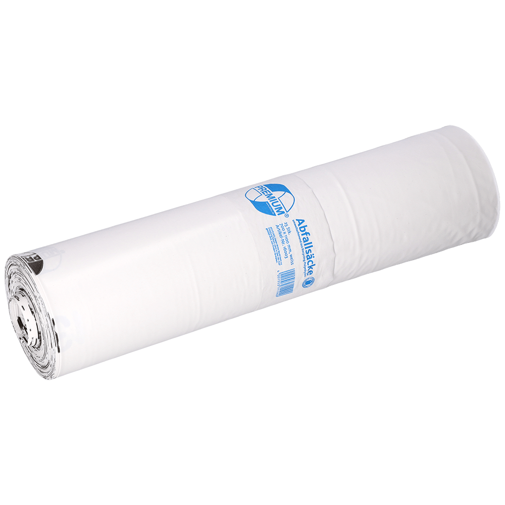 The DEISS 16003 roll from EMIL DEISS KG (700x1100x0.06 mm, white, 25 pieces) is presented as a durable white film roll with a partially visible blue label against a bright background.