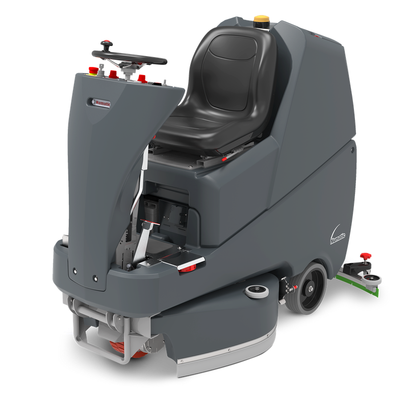 Numatic ride-on scrubber dryer TRL720/200T incl. charger and TenTec brushes red | Pack (1 piece)