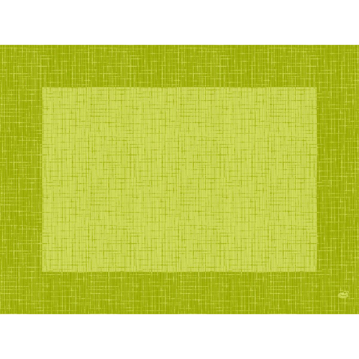 Ein Quadrat mit einem strukturierten Kreuzschraffurmuster in Gelb-Grün - ähnlich wie bei den Duni GmbH Dunicel-Tischsets 30 x 40 cm Linnea kiwi (100 Stück) - ist auf einem dunkleren grünen Hintergrund zentriert, mit einem kleinen weißen Symbol unten rechts.