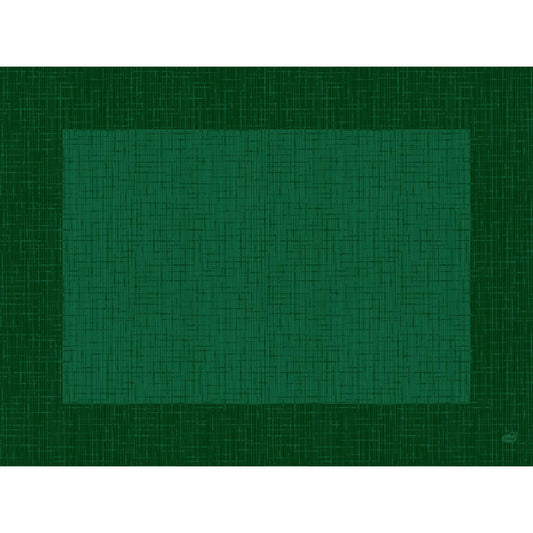 Das quadratische Dunicel-Tischset 30 x 40 cm der Duni GmbH zeichnet sich durch ein strukturiertes Kreuzschraffurmuster in zwei Grüntönen aus: ein helleres Innenquadrat wird von dem dunkleren Linnea-Jägergrün eingefasst. Wird in Packungen mit 500 Stück geliefert.