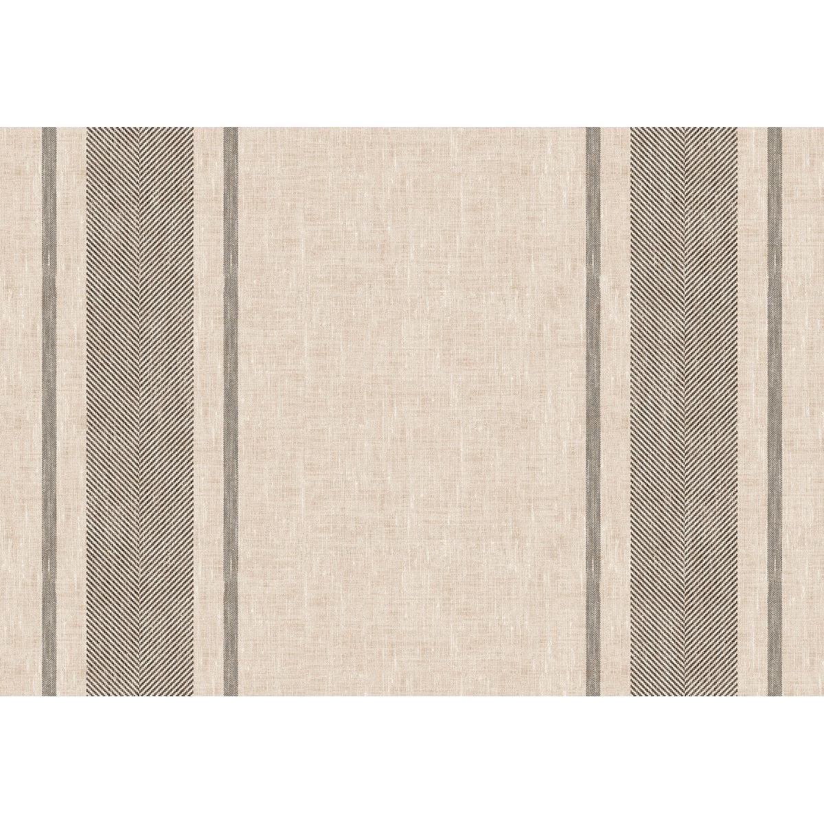 On a beige, textured background, there are three vertical stripes with a black and gray herringbone pattern, inspired by the Malia 38x54 cm towel napkin, Black (pack of 50) from Duni GmbH. The design remains simple and symmetrical.