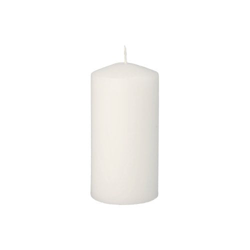 A Starpak 8 pillar candle (Ø 50 mm · 100 mm) from Starpak, made from high-quality wax with a single centered wick, stands upright against a white background – ideal for creating a cozy atmosphere.