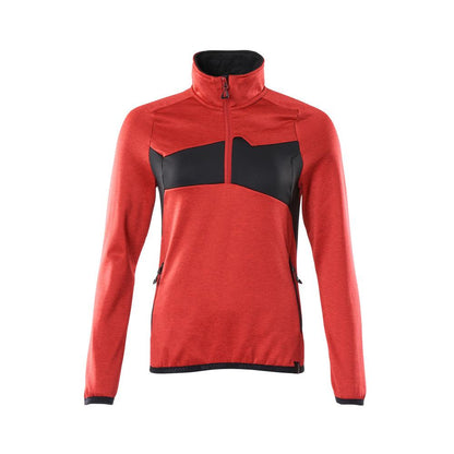 Fleece sweater with short zipper, women's microfleece jacket