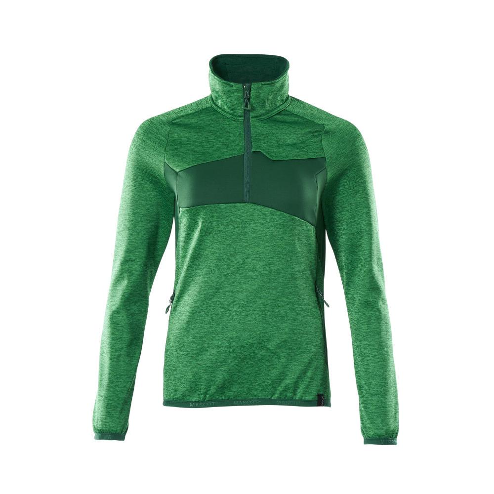 Fleece sweater with short zipper, women's microfleece jacket