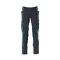 Pants, knee pockets, ULTIMATE STRETCH pants, black-blue