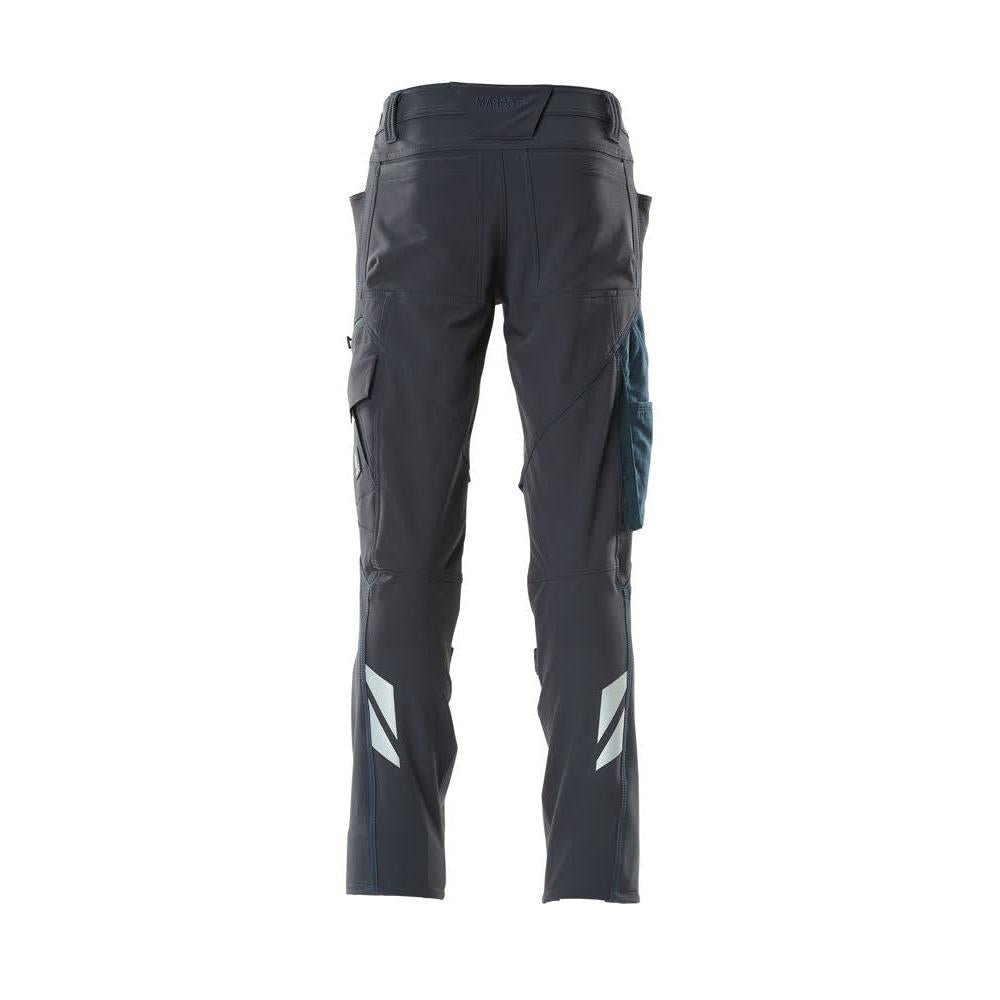 Pants, knee pockets, ULTIMATE STRETCH pants, black-blue
