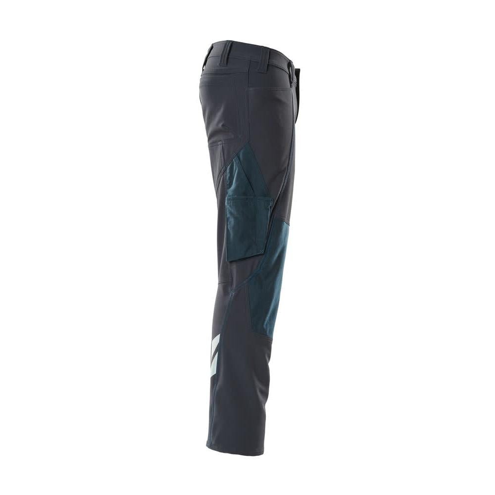 Pants, knee pockets, ULTIMATE STRETCH pants, black-blue