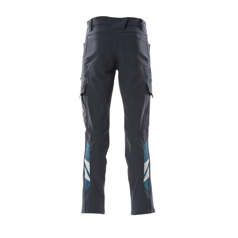 Pants, thigh pockets, ULTIMATE STRETCH pants, black-blue