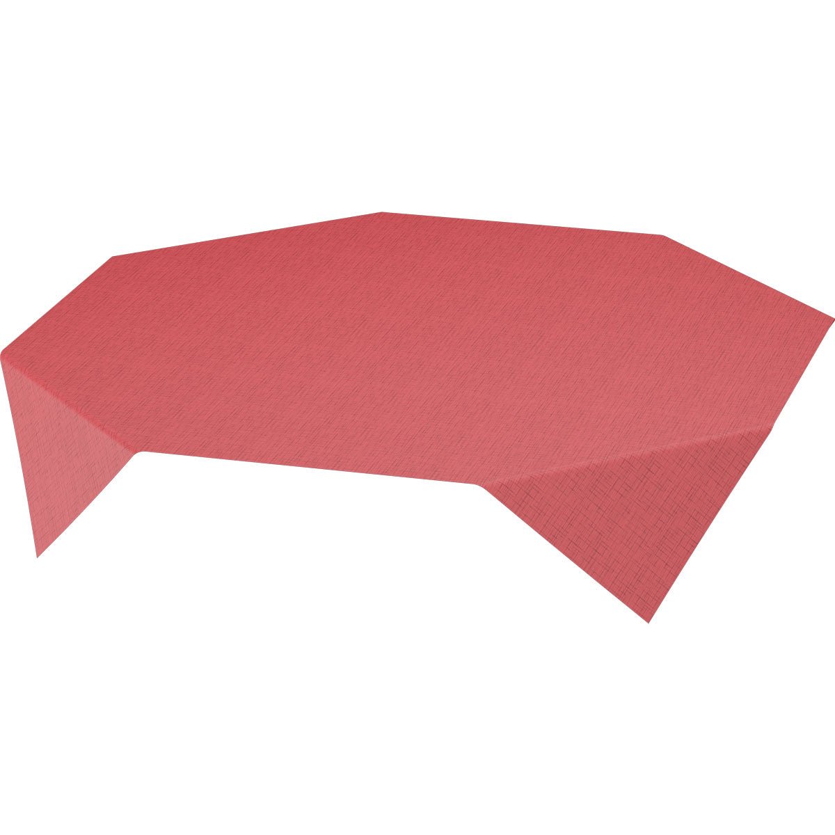 The Duni GmbH Dunisilk tablecloth Linnea bordeaux (84x84 cm, pack of 100) is presented in red with an elegant design that is displayed against a white background.