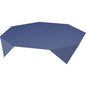 The Dunisilk MD tablecloth from Duni GmbH is 84x84 cm in size, features an elegant Linnea dark blue design, and is delivered in a pack of 100.