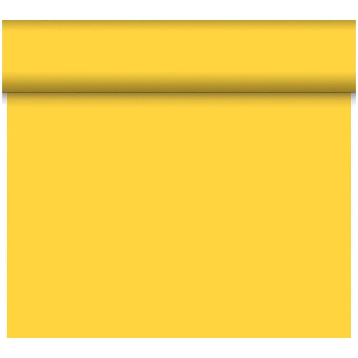 A partially unrolled Dunicel table runner Tête-à-Tête 24 m x 0.4 m (20 sections) by Duni GmbH casts a soft shadow on its smooth, evenly colored surface - perfect for stylish table decoration at your next tête-à-tête.