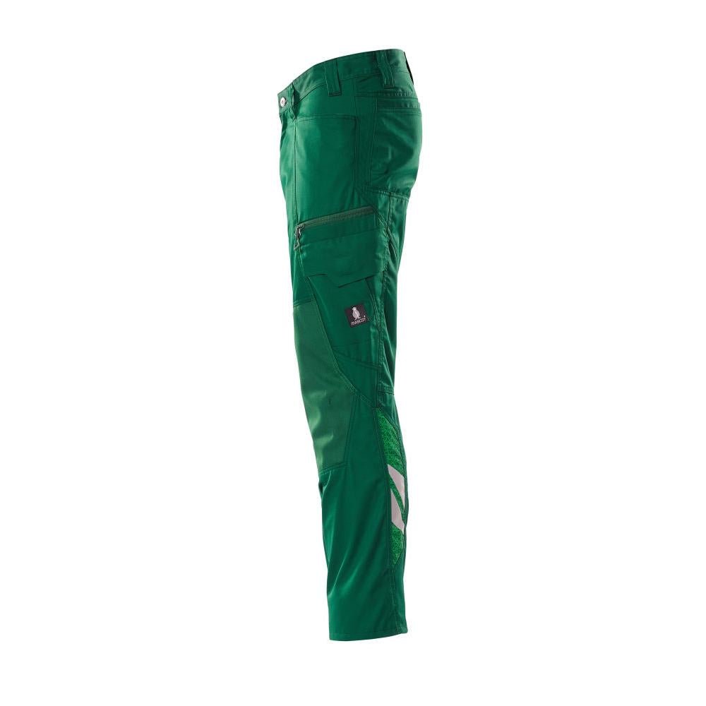Pants with knee pockets, extra light pants, green