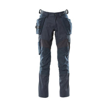 Trousers with hanging pockets, stretch inserts trousers