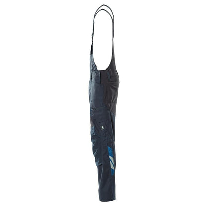 Dungarees, knee pockets, stretch inserts Dungarees, black-blue