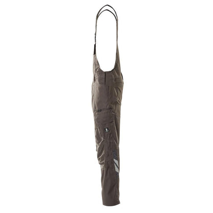 Dungarees, knee pockets, stretch inserts Dungarees, dark anthracite