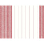 The Dunicel placemats 30 x 40 cm towel red from Duni GmbH (pack of 100) are a stylish choice for your table with two wide red and white vertical bands on the sides and thin red lines on a white center.