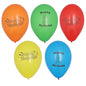 Five bright PAPSTAR GmbH balloons "Happy Birthday", Ø 22 cm, assorted colors, in a pack of 10 - the ideal birthday decoration. The balloons can be arranged in two rows: three on top, two on the bottom, for a festive touch.