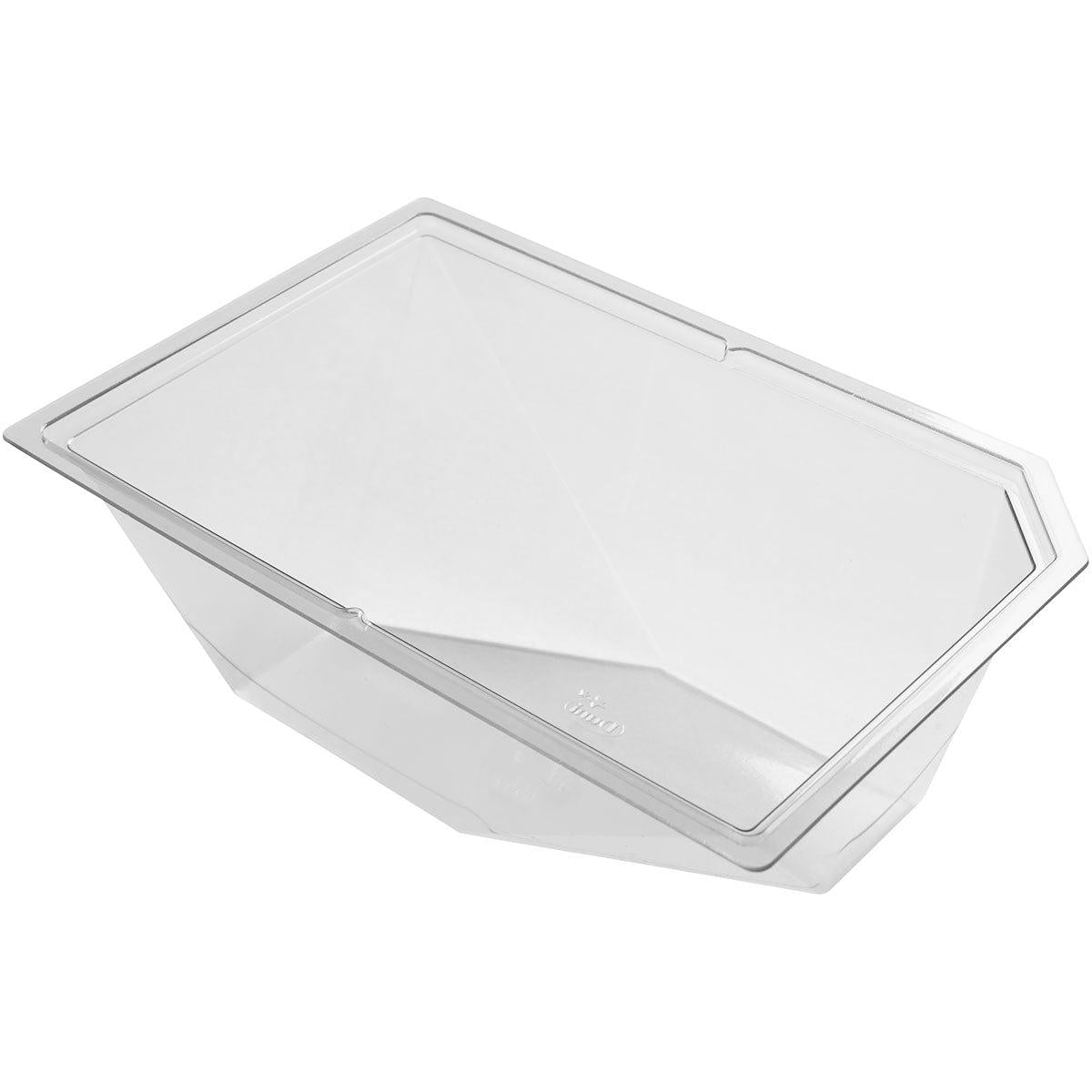 A transparent bowl Polardeli rPET Grand 750 ml (175x115x69 mm) from Duni GmbH is depicted diagonally on a white background. The package contains 450 pieces.